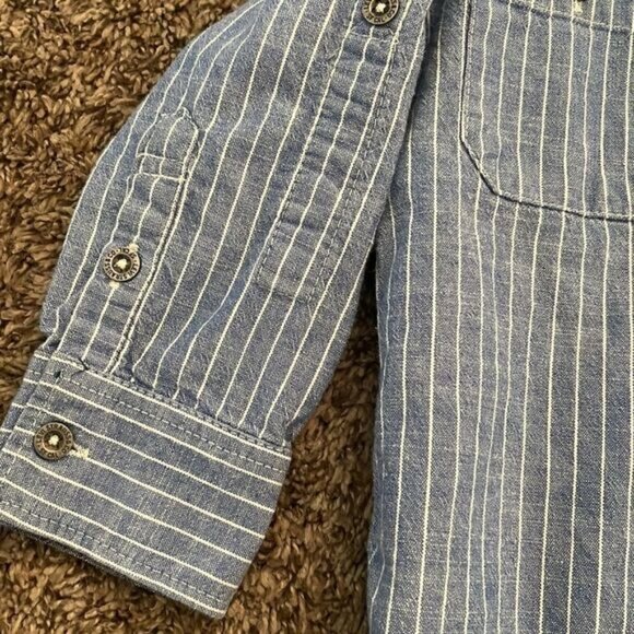 Levi’s Button Up Long Sleeve Boys Shirt Collared Size 2 China - Picture 4 of 7